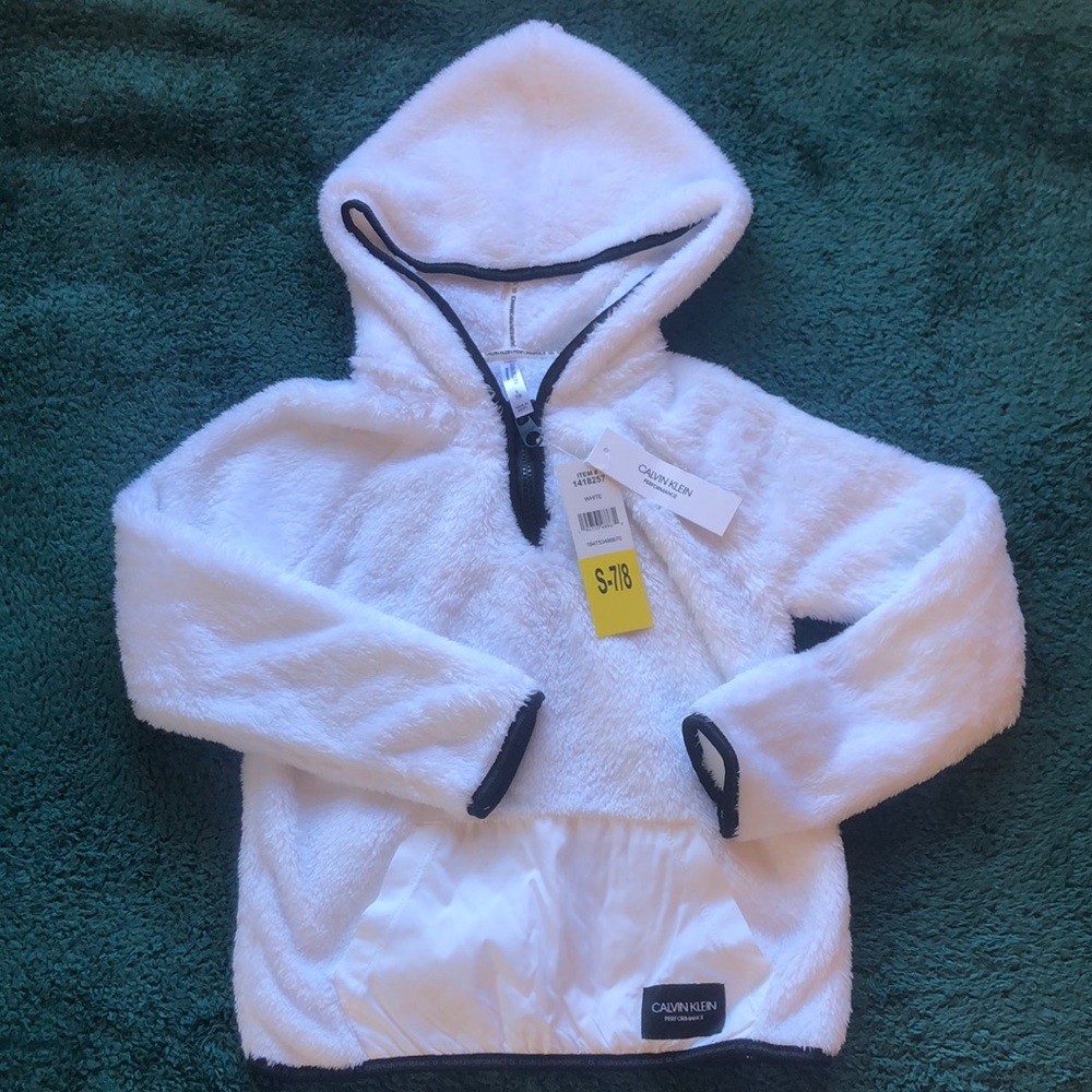 New Kid’s Calvin Klein S 7/8 Quarter Zip Sweater